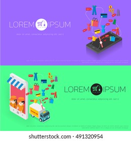 Vector concept of  online shop