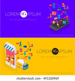 Vector concept of  online shop