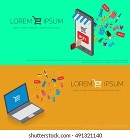 Vector concept of  online shop