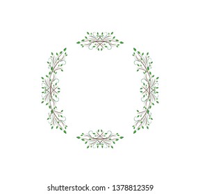 Vector concept photo frame. Blank template to decorate the image and photo. Modern elegant graphic design.