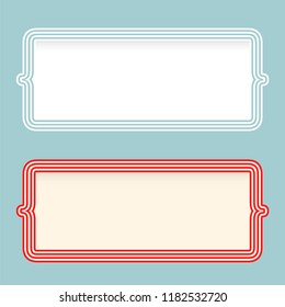 Vector concept for  printed materials, website, promotional materials. Two frames with brackets for fill your text.