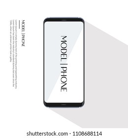 Vector concept  of realistic phone on white background