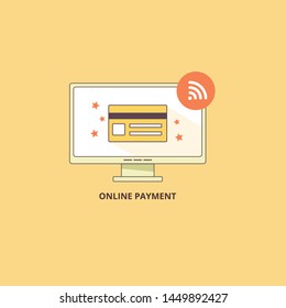 vector concept of receipt, online payment, money transfer, mobile wallet.