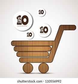 Vector concept shopping background. Eps 10