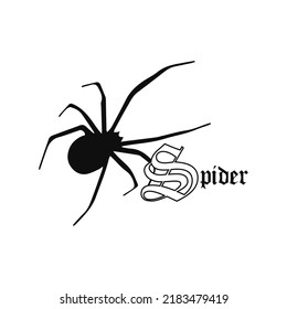 vector concept spider silhouette illustration
