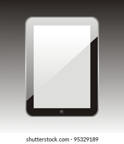Vector concept tablet  . No transparency effects.