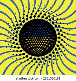 Vektor-Konzept Ukraine Sonnenblume blau-gelb