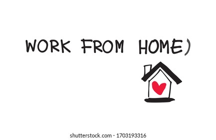 Vector concept of work from home to avoid coronavirus COVID-19. 