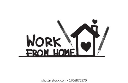 Vector concept of work from home to avoid coronavirus COVID-19.