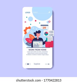 Vector concept of work time management with character, alarm clock, business task planning, schedule checkpoints, planner. Illustration can be used for web banner, infographics, presentations