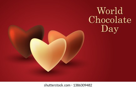 Vector concept for world chocolate day.