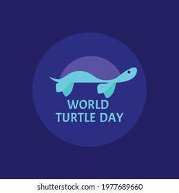 Vector concept of the World Turtle Day and blue Background