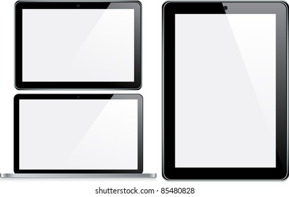 Vector Concepts of tablet and laptop.