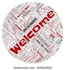 Vector Conceptual Abstract Welcome Greeting International Stock Vector ...