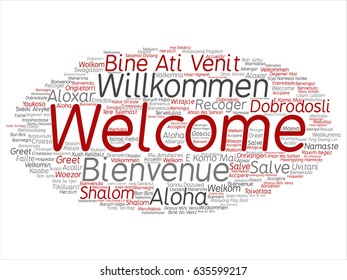 Vector Conceptual Abstract Welcome Greeting International Stock Vector ...