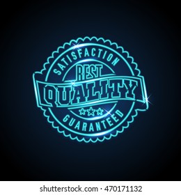vector conceptual blue neon agreement template classic isolated black mark storehouse business blue shine luxurious light antique traditional value flag worth letterhead retail glowing deal contract p