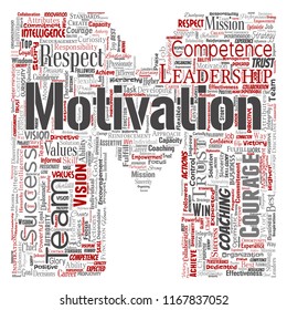 Vector conceptual business leadership strategy, management value letter font word cloud isolated background. Collage of success, achievement, responsibility, intelligence authority or competence