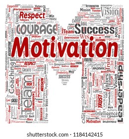 Vector conceptual business leadership strategy, management value letter font word cloud isolated background. Collage of success, achievement, responsibility, intelligence authority or competence