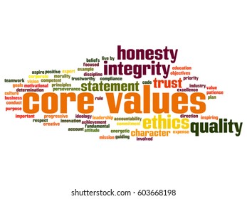 Vector Conceptual Core Values Integrity Ethics Stock Vector (Royalty ...