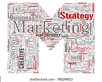 Vector conceptual development business marketing target letter font M word cloud isolated background. Collage advertising, strategy, promotion branding, value, performance planning or challenge