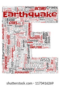 Vector Conceptual Earthquake Activity Letter Font Stock Vector (Royalty ...