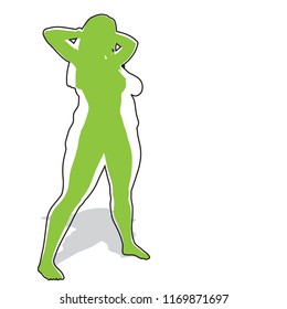 Hembra obesa vectorial con sobrepeso de grasa conceptual frente a cuerpo delgado saludable después de la pérdida de peso o dieta con músculos delgados mujer joven aislada. Gimnasio, nutrición u obesidad por enfermedad, forma de silueta de salud