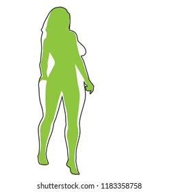 Vector conceptual fat overweight obese female vs slim fit healthy body after weight loss or diet with muscles thin young woman isolated. Fitness, nutrition or fatness obesity, health silhouette shape