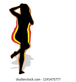Vektor konzeptuelle Fettübergewicht Fettleibigkeit weiblich vs schlank passen gesunden Körper nach Gewichtsverlust oder Diät mit Muskeln dünnen jungen Frau isoliert. Fitness, Ernährung oder Fettleibigkeit Fettleibigkeit, Silhouettenform