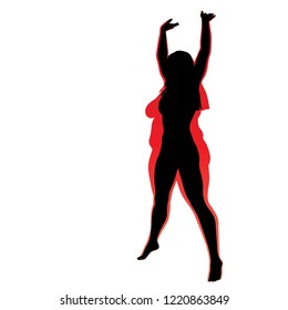 Hembra obesa vectorial con sobrepeso de grasa conceptual frente a cuerpo delgado saludable después de la pérdida de peso o dieta con músculos delgados mujer joven aislada. Gimnasio, nutrición u obesidad por enfermedad, forma de silueta de salud