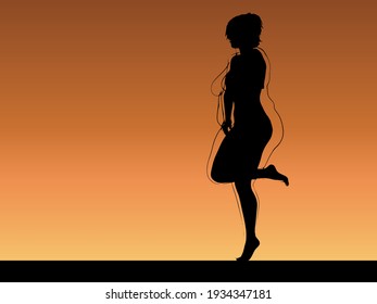 Vector conceptual fat overweight obese female vs slim fit healthy body after weight loss or diet with muscles thin young woman over sunset. Fitness, nutrition or fatness obesity, health shape