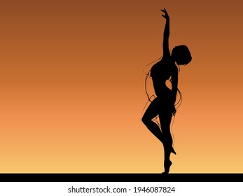 Vector conceptual fat overweight obese female vs slim fit healthy body after weight loss or diet with muscles thin young woman over sunset. Fitness, nutrition or fatness obesity, health shape