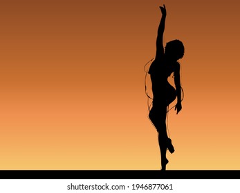 Hembra obesa vectorial con sobrepeso de grasa conceptual frente a cuerpo delgado sano después de la pérdida de peso o dieta con músculos delgados mujer joven al atardecer. Gimnasio, nutrición u obesidad por enfermedad, forma de salud