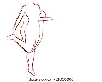 Vector conceptual fat overweight obese female vs slim fit healthy body after weight loss or diet with muscles thin young woman isolated. Fitness, nutrition or fatness obesity, health silhouette shape