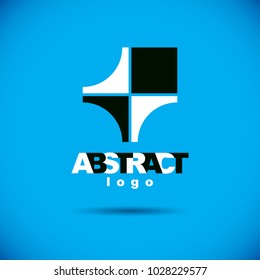 Vector conceptual geometric form can be used as corporate identity abstract symbol.