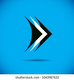 Vector conceptual geometric form can be used as business innovation logo.