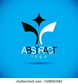 Vector conceptual geometric form can be used as business innovation logo.