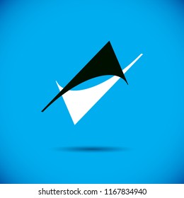 Vector conceptual geometric form can be used as business innovation logo.