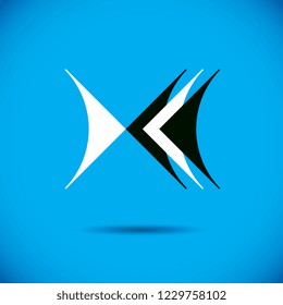 Vector conceptual geometric form can be used as business innovation logo.