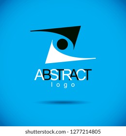 Vector conceptual geometric form can be used as corporate identity abstract symbol.