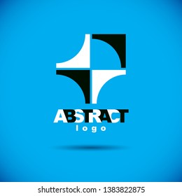 Vector conceptual geometric form can be used as corporate identity abstract symbol.