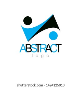 Vector conceptual geometric form can be used as business innovation logo.