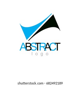 Vector conceptual geometric form can be used as business innovation logo.