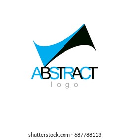 Vector conceptual geometric form can be used as business innovation logo.