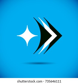 Vector conceptual geometric form can be used as business innovation logo.