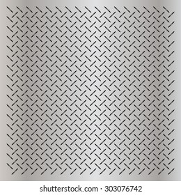 Vector conceptual gray abstract metal stainless steel aluminum perforated pattern texture mesh background as metaphor to industrial, abstract, technology, grid, silver, grate, spot, grille surface