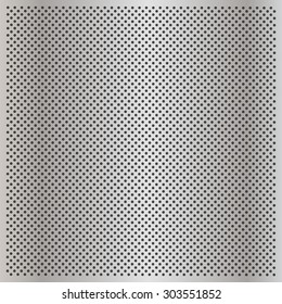 Vetor conceitual cinza abstrato metal inoxidável alumínio perfurado padrão textura malha fundo como metáfora para industrial, abstrato, tecnologia, grade, prata, grade, ponto, superfície de grade