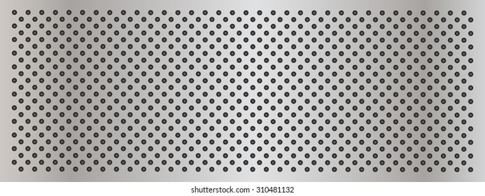 Vector gris conceptual abstracto metal inoxidable aluminio perforado fondo de malla de textura como metáfora a industrial, abstracto, tecnología, rejilla, plata, rejilla, mancha, mancha, parrilla