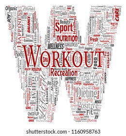 Vector conceptual healthy living positive nutrition sport font letter red word cloud isolated background. Collage of happiness care, organic, recreation workout, beauty, vital healthcare spa concept