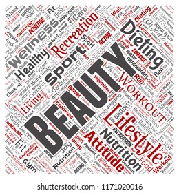 Vector conceptual healthy living positive nutrition sport square red word cloud isolated background. Collage of happiness care, organic, recreation workout, beauty, vital healthcare spa concept