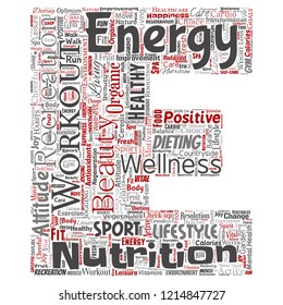 Vector conceptual healthy living positive nutrition sport letter font word cloud isolated background. Collage of happiness care, organic, recreation workout, beauty, vital healthcare spa concept